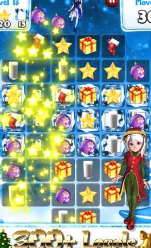 Santa Games and Puzzles - Swipe yummy candy to make it collect jewels for Christmas HD 2