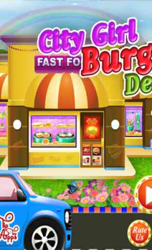 Cidade menina Burger entrega & Maker - febre de Fast-Food, jogos de cozinha para meninas e crianças 4
