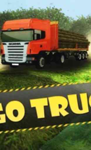 carga caminhão 3D - verdadeiro caminhão condução e estacionamento 1