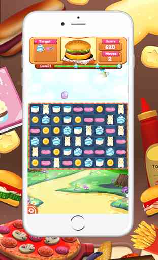 Biscoito Faça Berger jogo 3-jogos fabricante de hambúrguer comida para meninas e meninos 3