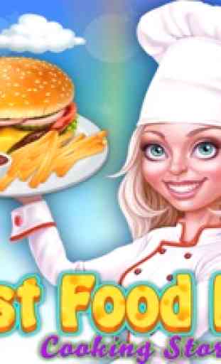 Fast-Food Febre Cozinheiro Chefe Cozinhar História - Fabricante de & Restaurante Loja Meninas Jogos 1
