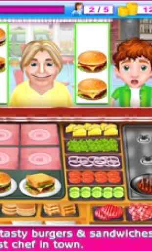 Fast-Food Febre Cozinheiro Chefe Cozinhar História - Fabricante de & Restaurante Loja Meninas Jogos 2