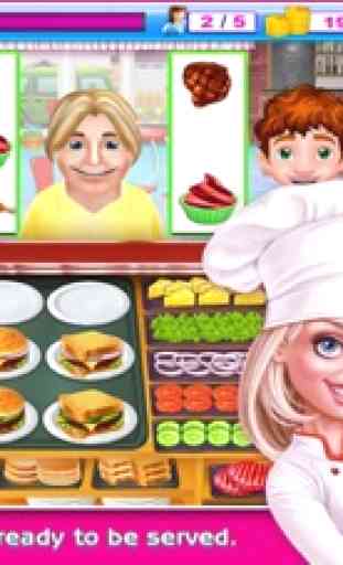 Fast-Food Febre Cozinheiro Chefe Cozinhar História - Fabricante de & Restaurante Loja Meninas Jogos 4