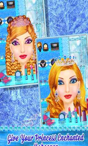 Salão de estilos de cabelo de rainha de gelo moda – cabine de salão de beleza de cabelo rainha da beleza mágica makeover para meninas e crianças 3