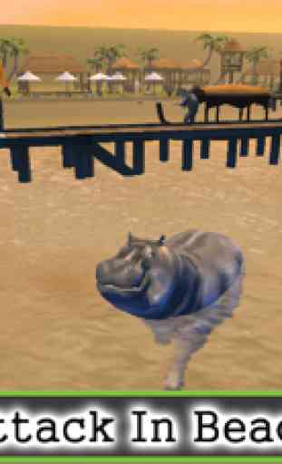 faminto hipopótamo ataque 3d 4