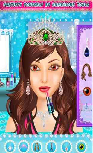 Gelo Princesa Beleza Cara-pintura de rosto 4