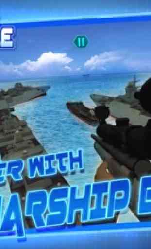 Gunship batalha 3D - Navio de Guerra Combate 1