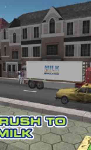 Leite simulador de caminhão de entrega - extreme camionista de condução & jogo de estacionamento 4