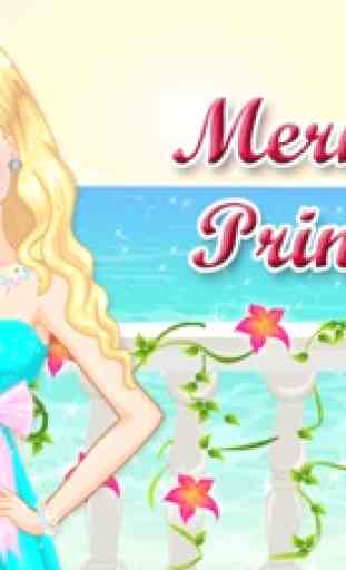 Salão de maquiagem de princesa sereia - jogo de vestir para meninas e crianças 1