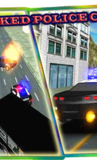 Carro de Polícia Crime perseguição 2016 - imprudente Mafia Perseguição no asfalto que compete com o Real Policial de condução com luzes e sirenes 1
