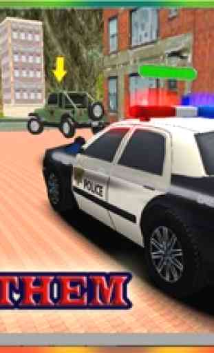 Carro de Polícia Crime perseguição 2016 - imprudente Mafia Perseguição no asfalto que compete com o Real Policial de condução com luzes e sirenes 2