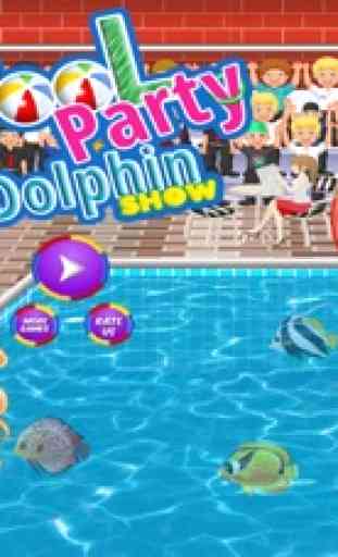 Show de festa golfinho piscina limpeza & simulador 2