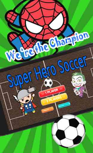 Super Hero Futebol - Jogos de Desportos para pontapé miúdos para Gol 1