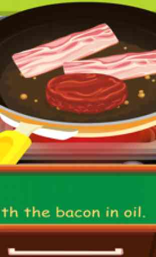 Tessa’s Hamburger - aprender a fazer suas hamburguer neste jogo de culinária para crianças 3
