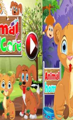 Animais de zoológico salão de lavagem e limpeza simulador 3