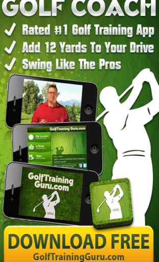 Golf Swing Coach HD FREE - Tips to improve putting, drive, tee-off, time 1