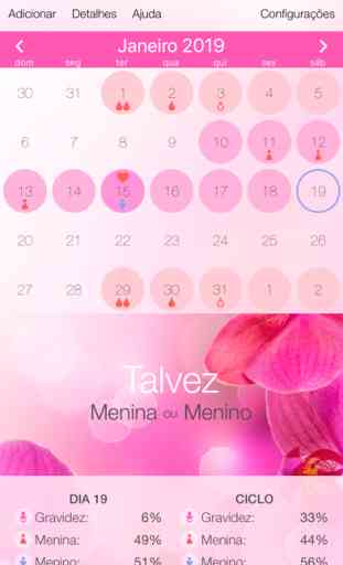 Calendário ciclo menstrual. 2